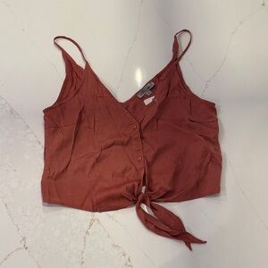 Wishlist Button-Down Tie-Front Camisole